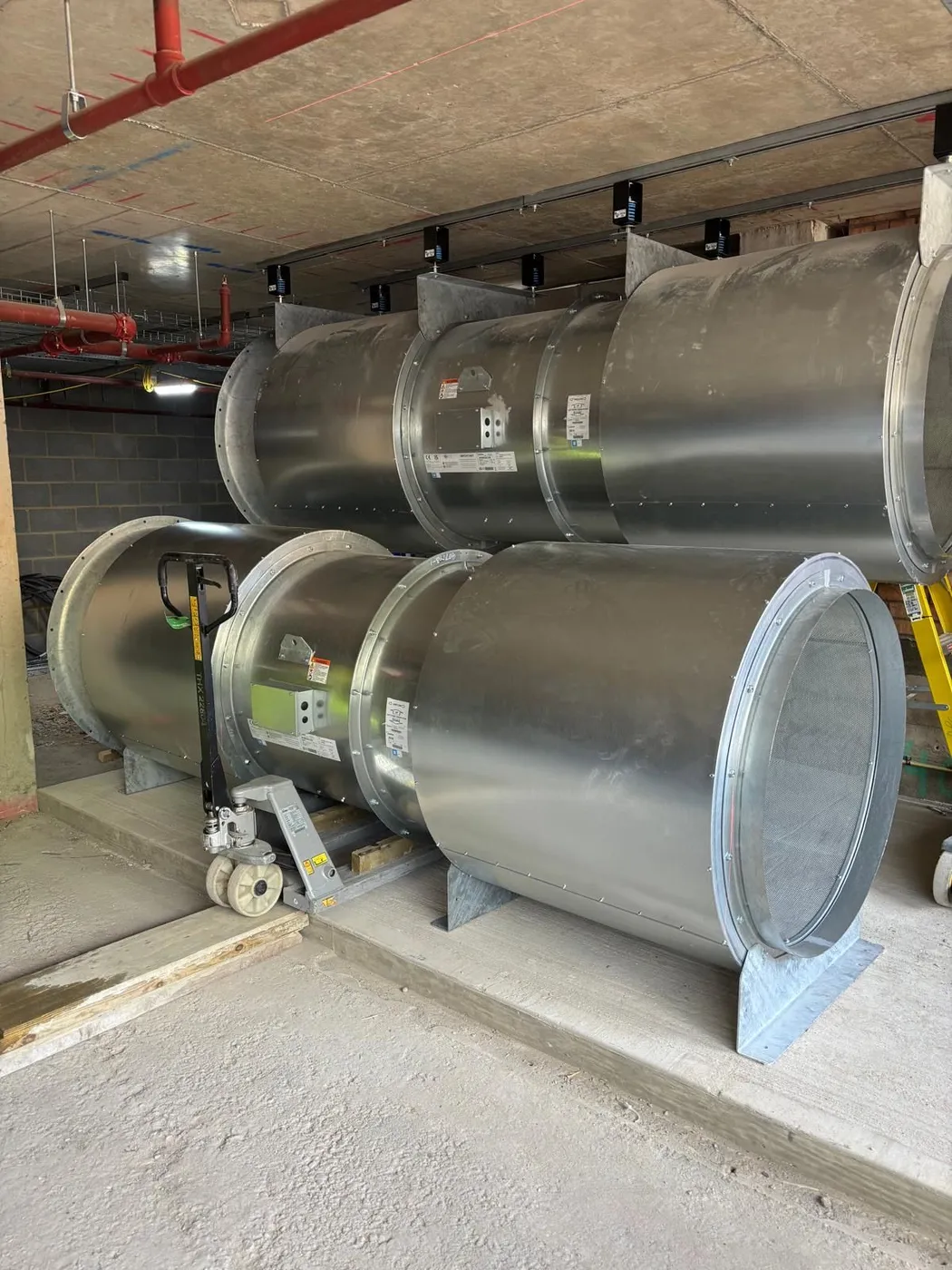 Twin Car-Park Extract Fan Installation in Reading