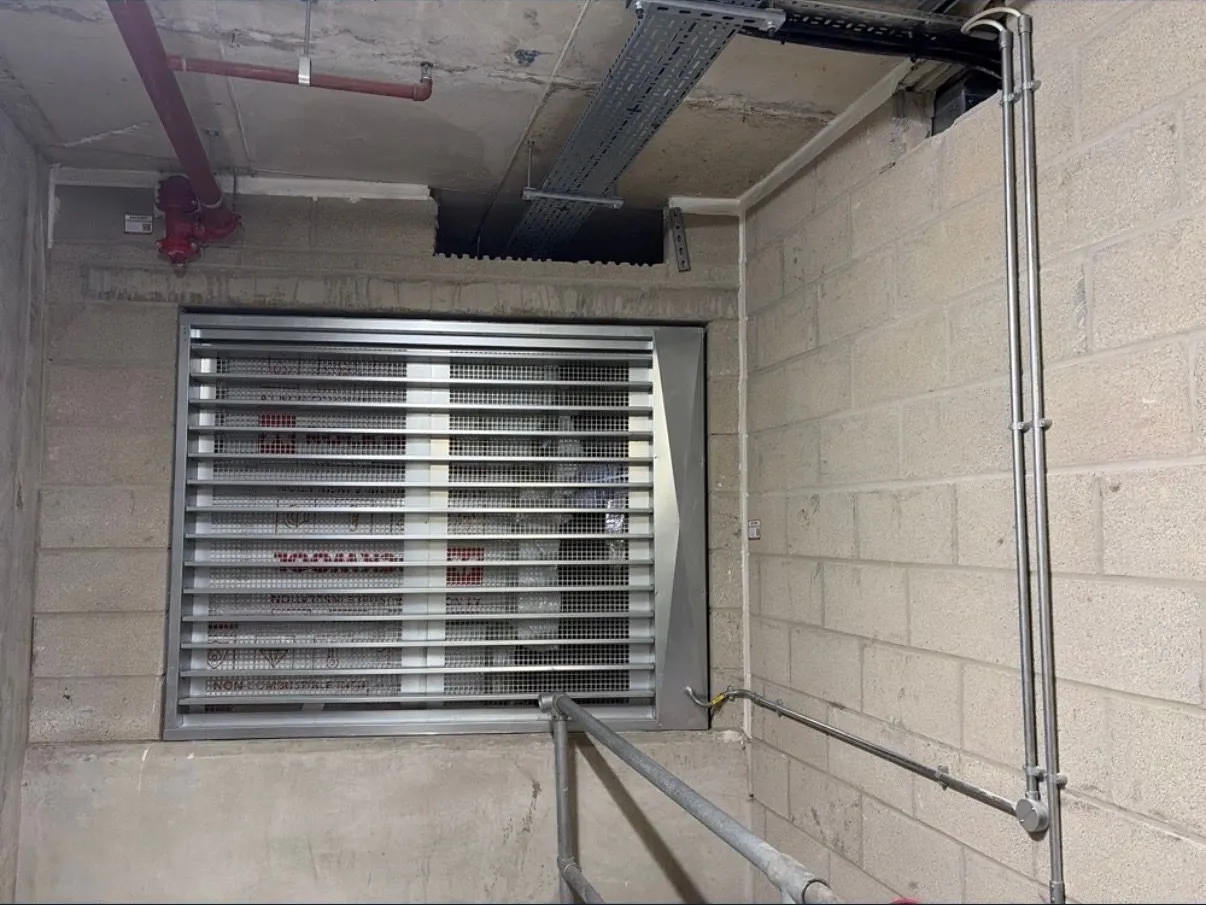 Two-level car park smoke ventilation install in Salford (3)
